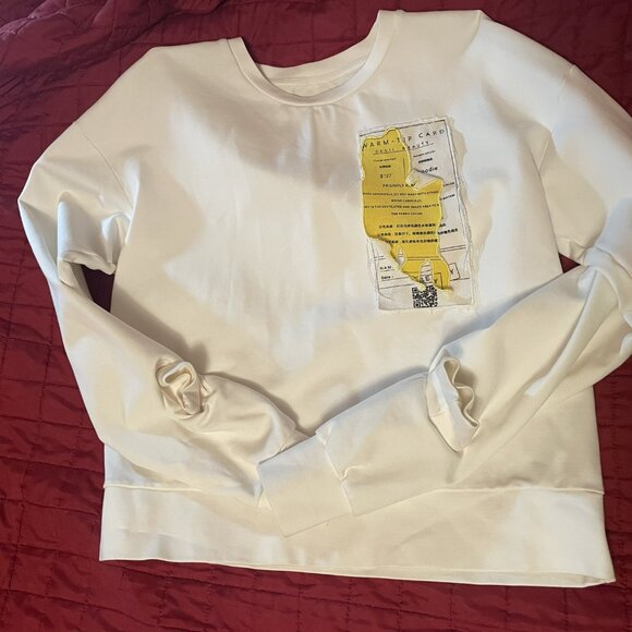 Devil Beauty Oversized Sweatshirt –  Patchwork “ID Card” Graphic, Streetwear - Picture 3 of 6